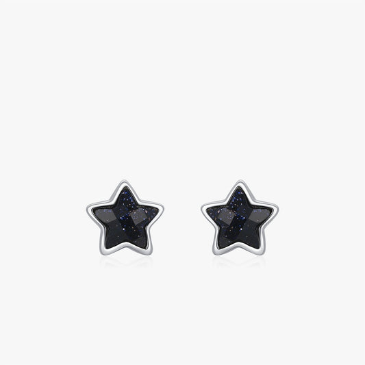 Lavendy Midnight Star Stud Earrings