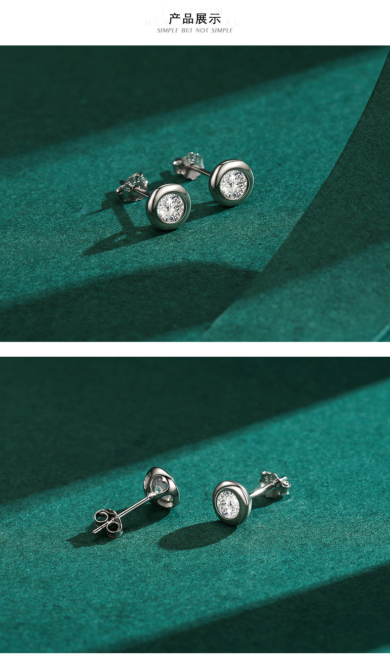 Lavendy Bezel Crystal Studs