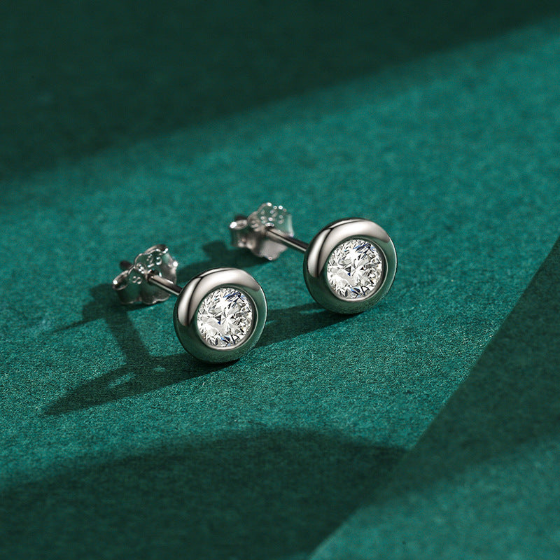 Lavendy Bezel Crystal Studs