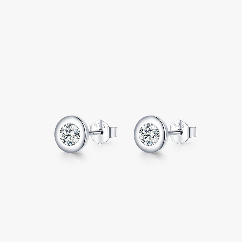 Lavendy Bezel Crystal Studs