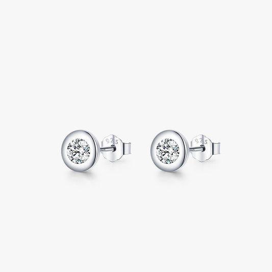 Lavendy Bezel Crystal Studs