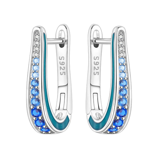 Simple Blue Gradient Earrings