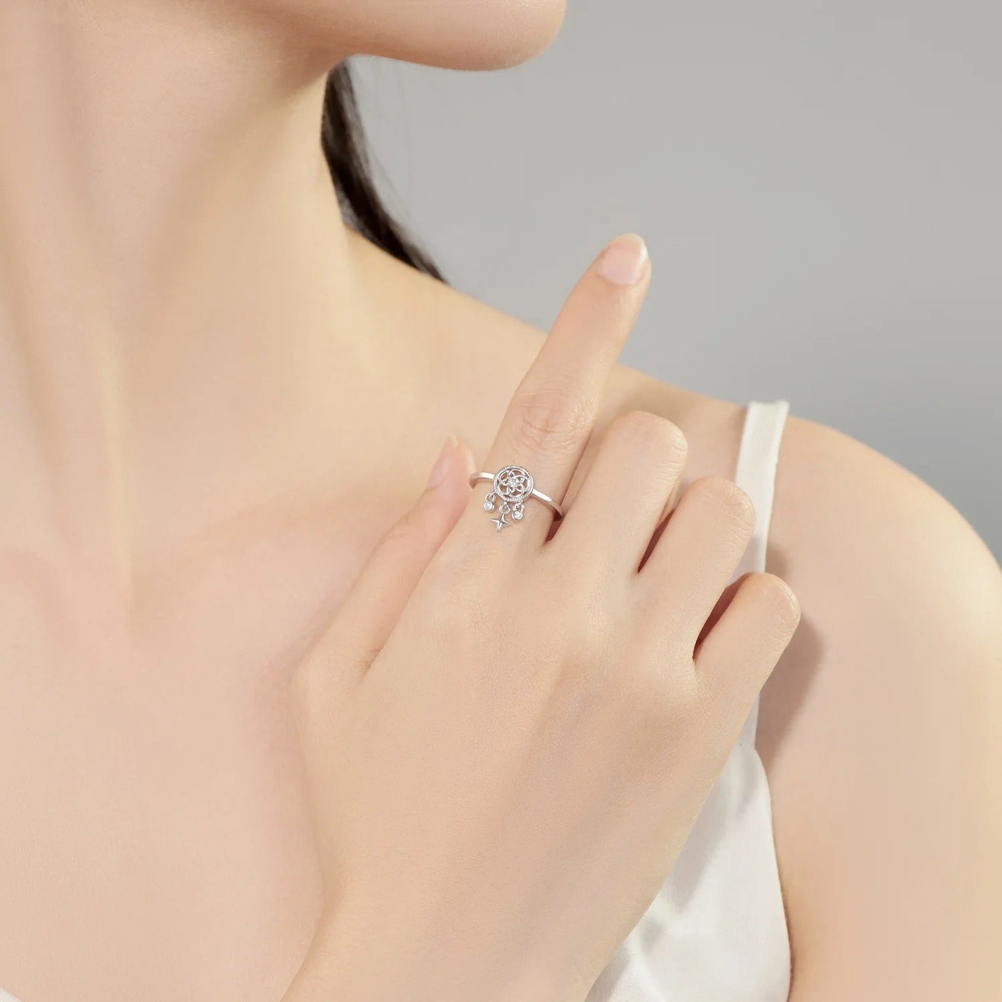 Dream Catcher's Lucky Symbol Opening Ring