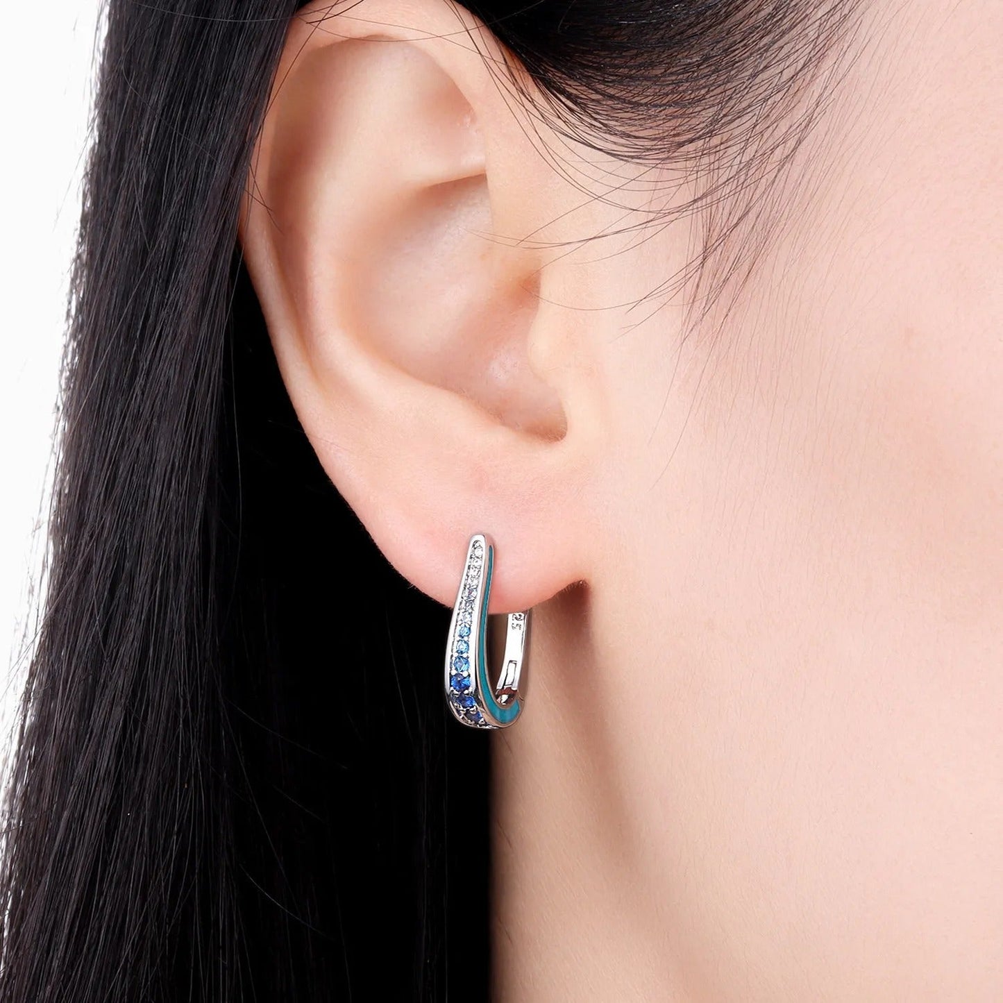 Simple Blue Gradient Earrings