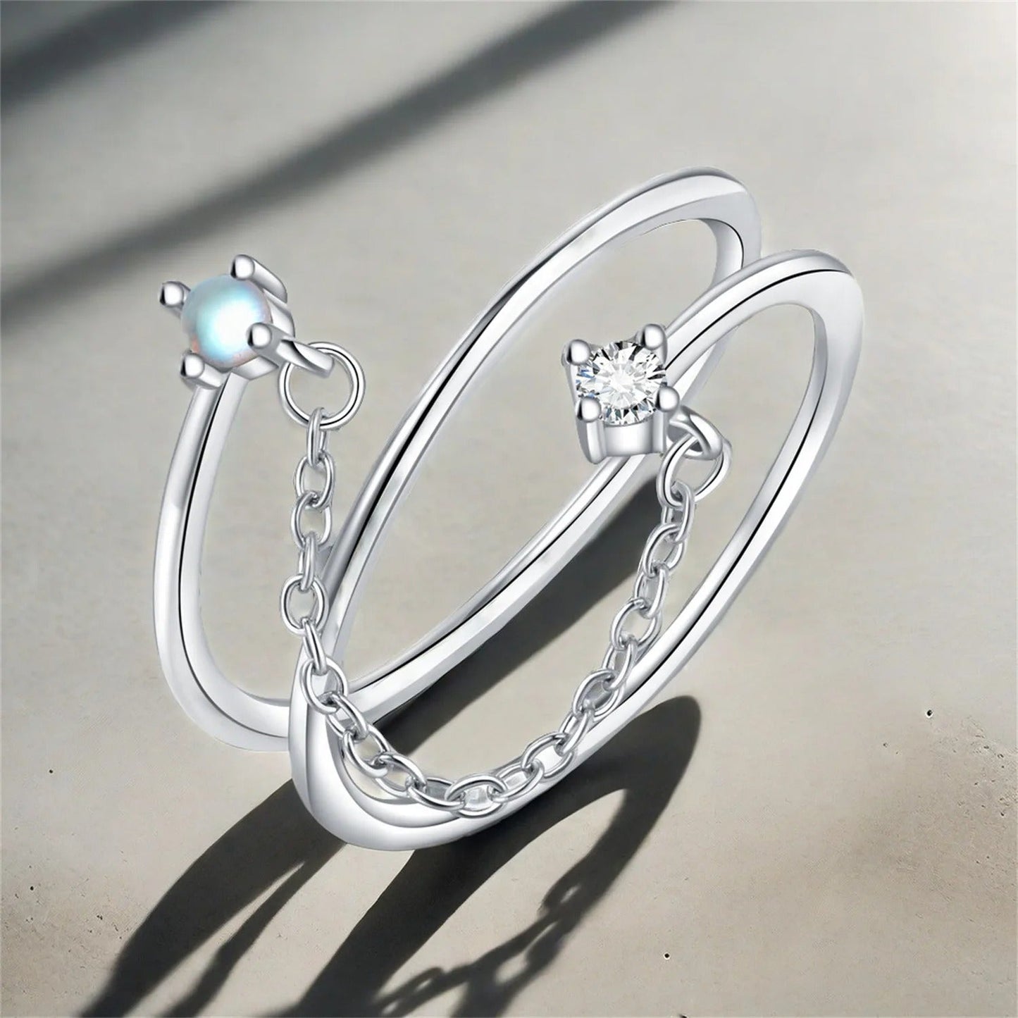 Simple Chain Tassel Opening Ring