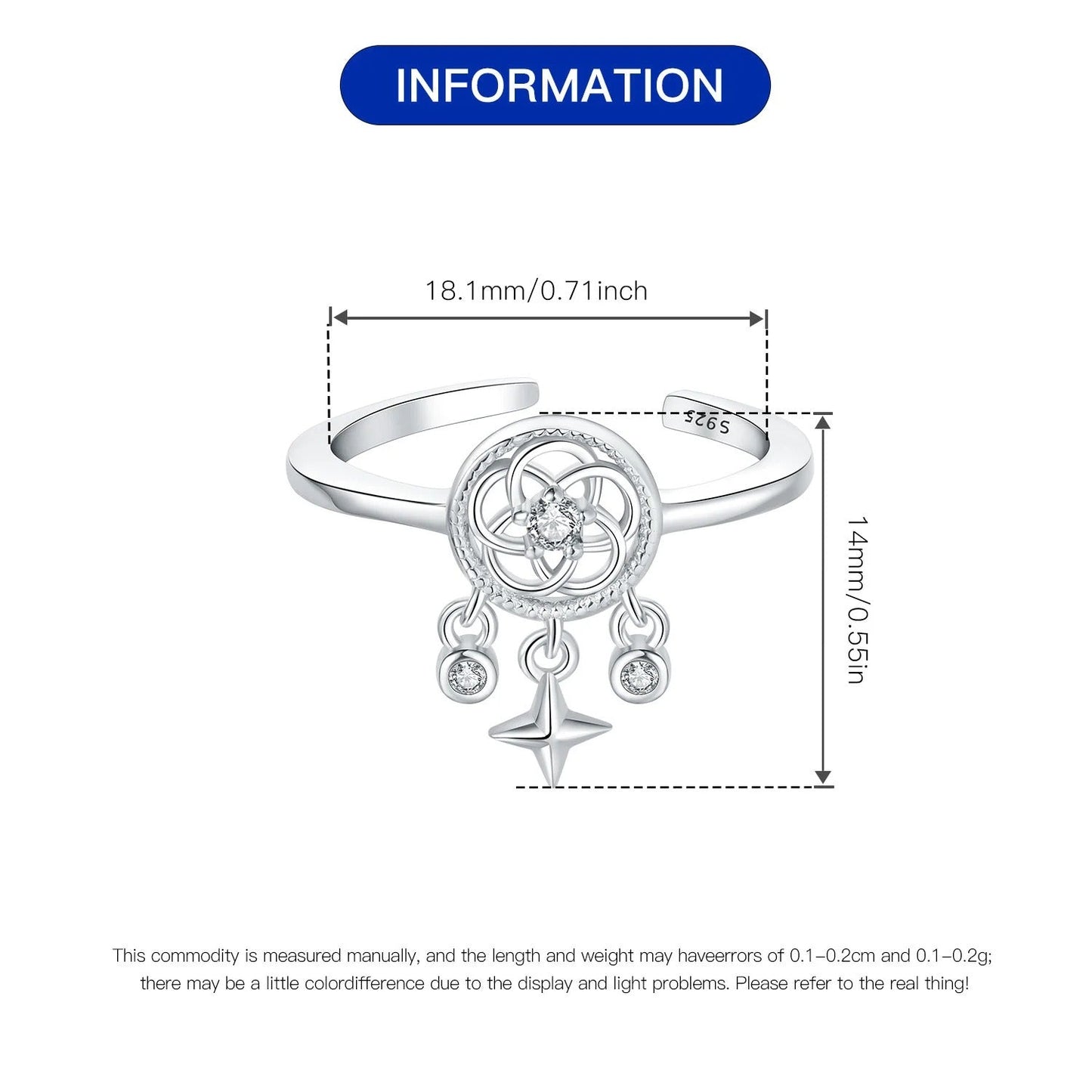 Dream Catcher's Lucky Symbol Opening Ring